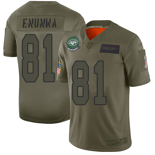 New York Jets #81 Quincy Enunwa Camo Youth Stitched Limited 2019 Salute to Service Jersey Youth