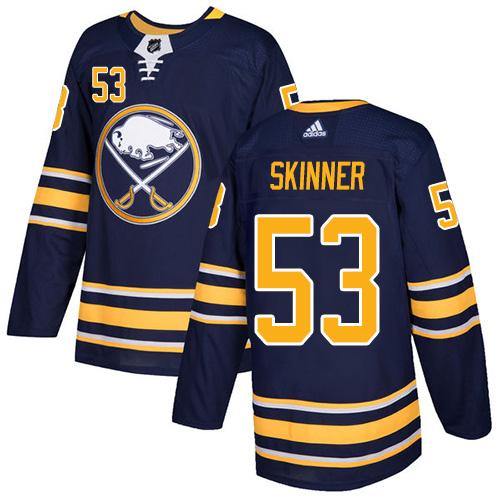 Adidas Buffalo Sabres #53 Jeff Skinner Navy Blue Home Authentic Stitched Jersey Men's