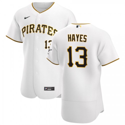 Pittsburgh Pittsburgh Pirates #13 Ke'Bryan Hayes Men's White Home 2020 Authentic Player Jersey Men's