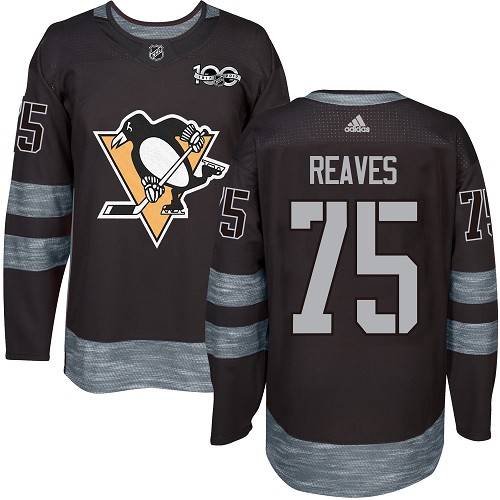 Adidas Pittsburgh Penguins #75 Ryan Reaves Black 1917-2017 100th Anniversary Stitched Jersey Men's