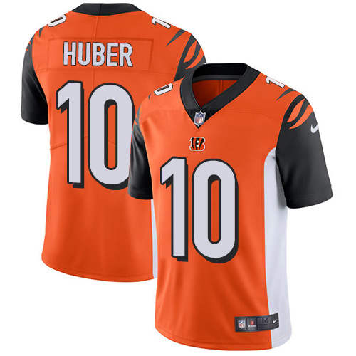 Cincinnati Bengals #10 Kevin Huber Orange Alternate Men's Stitched Vapor Untouchable Limited Jersey Men's