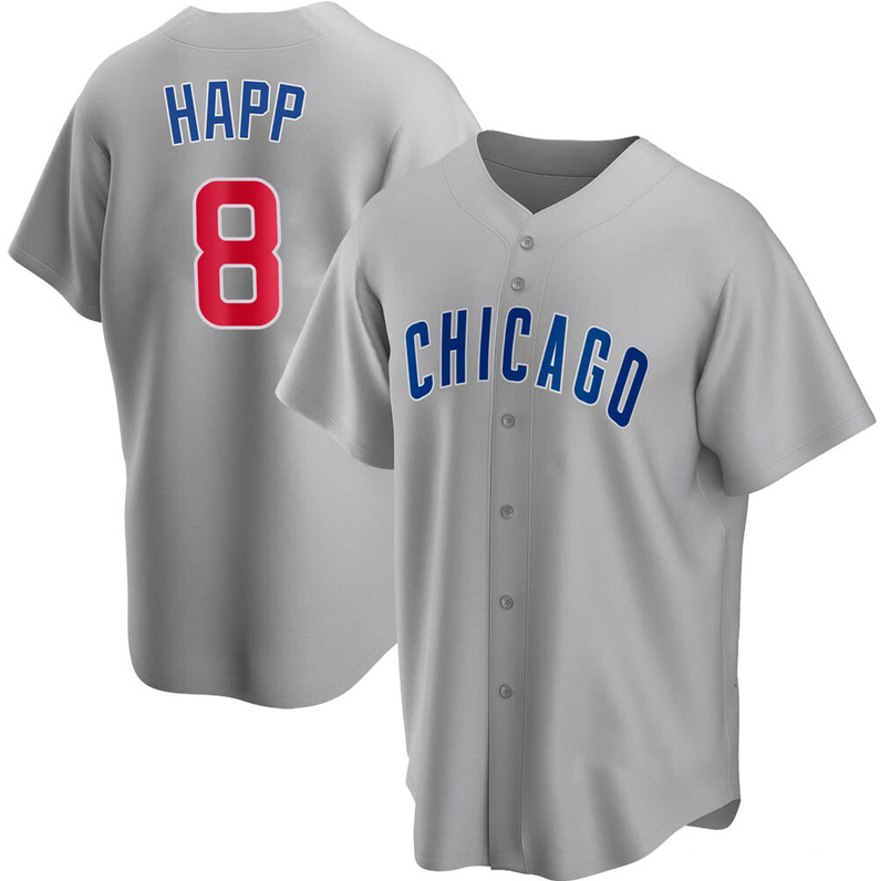 Men's Youth Women's Chicago Cubs #8 Ian Happ Gray Road 2020 Jersey
