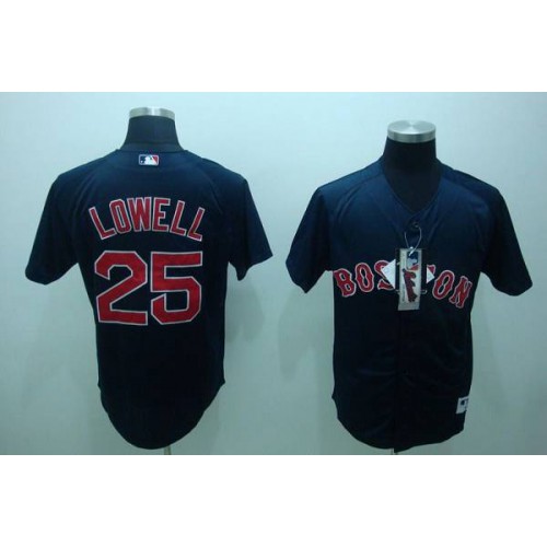 Boston Red Sox #25 Mike Lowell Stitched Dark Blue Jersey Men's
