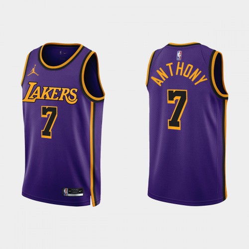 Los Angeles Los Angeles Lakers #7 Carmelo Anthony Purple Mens 2022-23 Statement Edition Jersey Mens