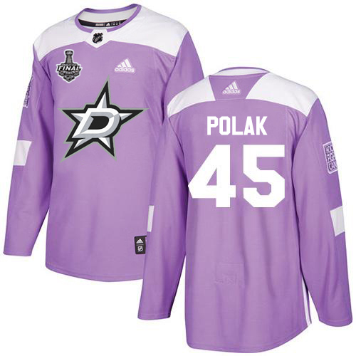 Adidas Dallas Stars #45 Roman Polak Purple Authentic Fights Cancer Youth 2020 Stanley Cup Final Stitched Jersey Youth