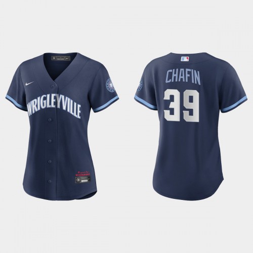 Chicago Chicago Cubs #39 Andrew Chafin Women's 2021 City Connect Navy Jersey Womens