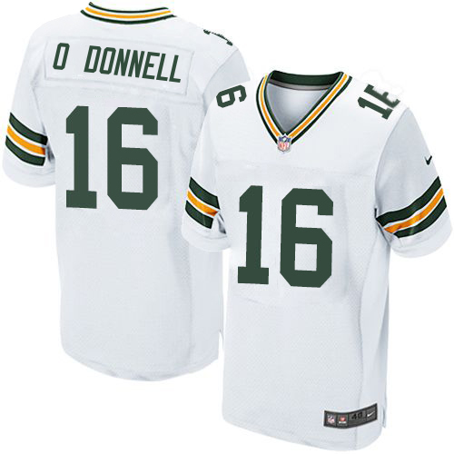 Packers #16 Pat O'Donnell White Men's Stitched New Elite Jersey