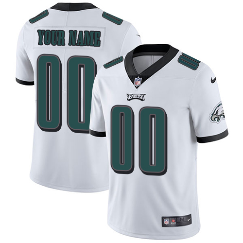 Philadelphia Eagles Customized White Stitched Vapor Untouchable Limited Men's Jersey