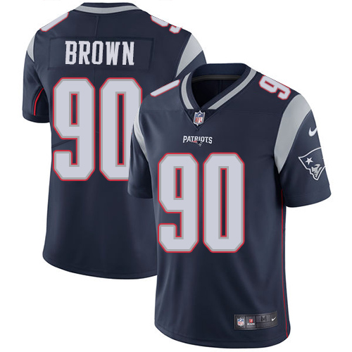 New England Patriots #90 Malcom Brown Navy Blue Team Color Youth Stitched Vapor Untouchable Limited Jersey Youth