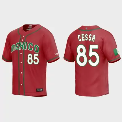Luis Cessa Mexico Baseball 2023 World Baseball Classic Replica Jersey – Red