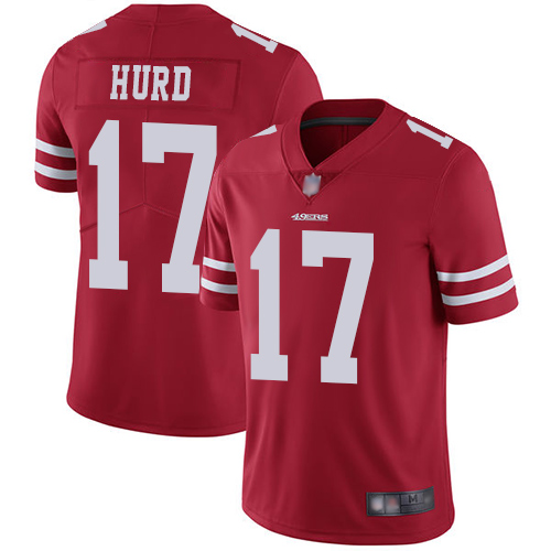 San Francisco 49ers #17 Jalen Hurd Red Team Color Youth Stitched Vapor Untouchable Limited Jersey Youth