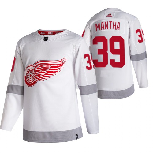 Detroit Detroit Red Wings #39 Anthony Mantha White Men's Adidas 2020-21 Reverse Retro Alternate Jersey Men's