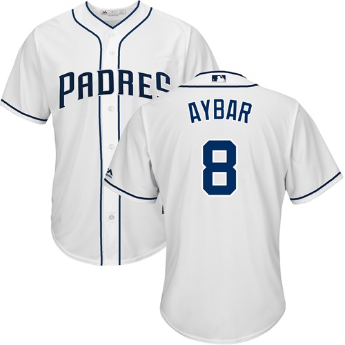 San Diego Padres #8 Erick Aybar White New Cool Base Stitched Jersey Men's