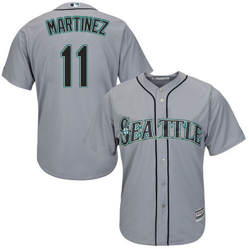 Seattle Mariners #11 Edgar Martinez Grey Cool Base Stitched Youth Jersey Youth