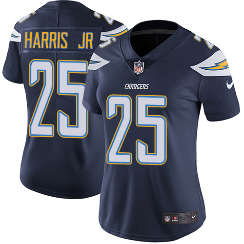 Los Angeles Chargers #25 Chris Harris Jr Navy Blue Team Color Women's Stitched Vapor Untouchable Limited Jersey Womens