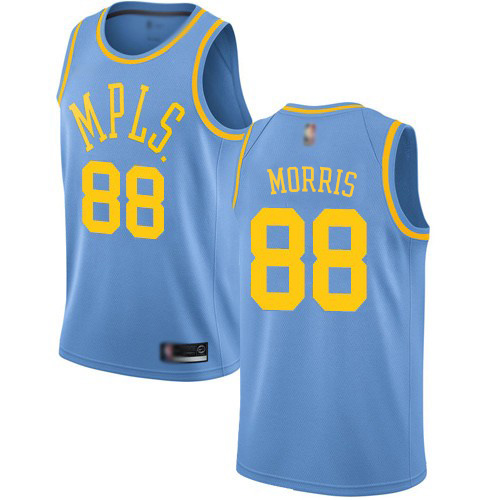 Los Angeles Lakers #88 Markieff Morris Royal Blue Swingman Hardwood Classics Jersey Mens