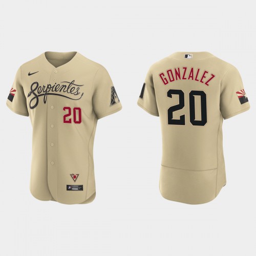 Arizona Arizona Diamondbacks #20 Luis Gonzalez Men's 2021 City Connect Authentic Jersey Gold Men's