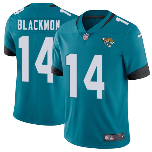 Jacksonville Jaguars #14 Justin Blackmon Teal Green Alternate Youth Stitched Vapor Untouchable Limited Jersey Youth