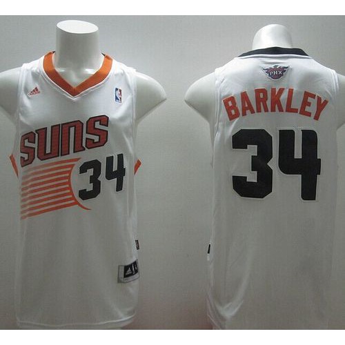 Revolution 30 Phoenix Suns #34 Charles Barkley White Stitched Jersey Mens