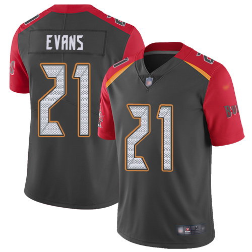 Tampa Bay Buccaneers #21 Justin Evans Gray Youth Stitched Limited Inverted Legend Jersey Youth