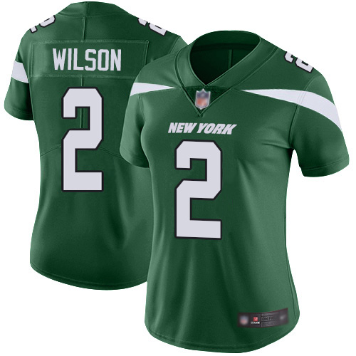 Jets #2 Zach Wilson Green Team Color Women's Stitched Vapor Untouchable Limited Jersey