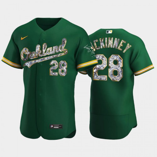 Oakland Oakland Athletics #28 Billy McKinney Men's Diamond Edition Jersey - Green Men's