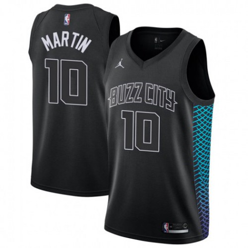 Charlotte Hornets #10 Caleb Martin Black Jordan Swingman City Edition Jersey Mens