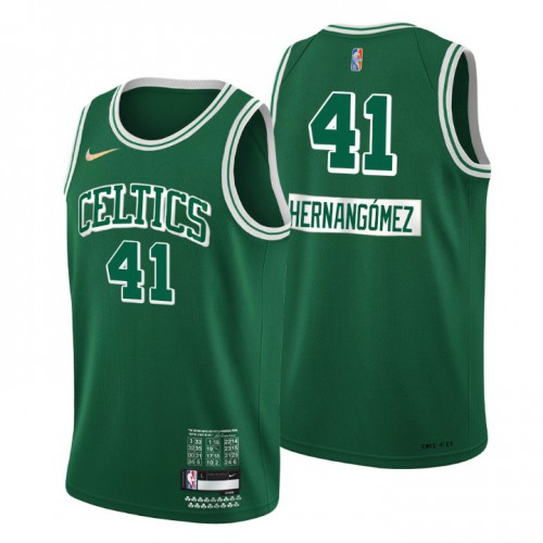 Boston Boston Celtics #41 Juancho Hernangomez Mens Green 2021/22 Swingman Jersey - City Edition Mens