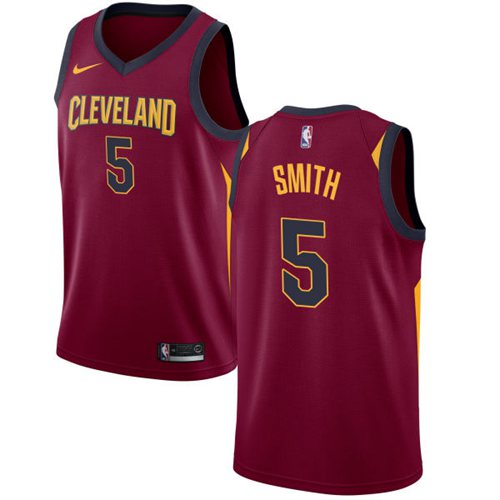 Cleveland Cavaliers #5 J.R. Smith Red Icon Edition Swingman Jersey Mens