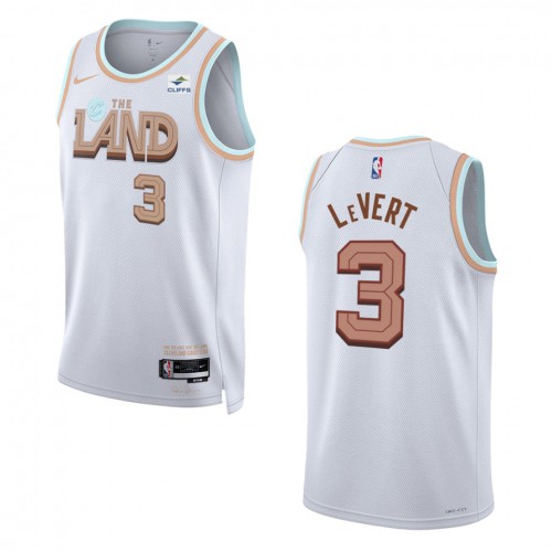 Cleveland Cleveland Cavaliers #3 Caris LeVert Unisex White 2022-23 Swingman Jersey - City Edition Mens