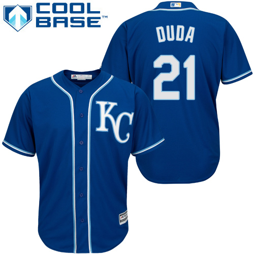 Kansas City Royals #21 Lucas Duda Blue Cool Base Stitched Youth Jersey Youth