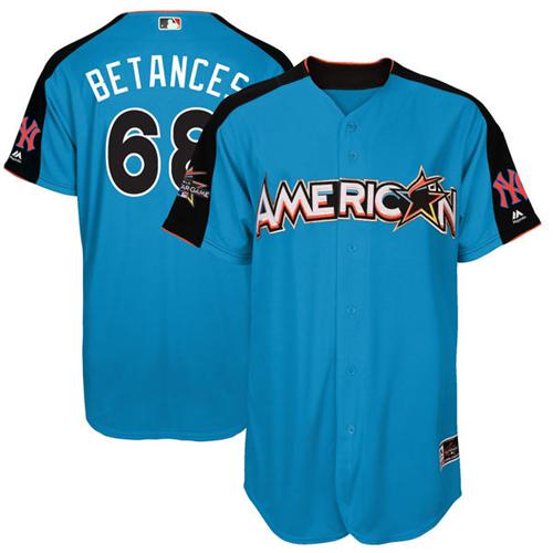New York Yankees #68 Dellin Betances Blue 2017 All-Star American League Stitched Youth Jersey Youth