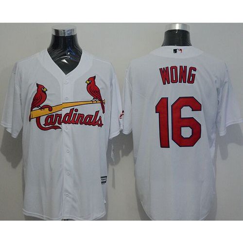 St.Louis Cardinals #16 Kolten Wong White New Cool Base Stitched Jersey Men's