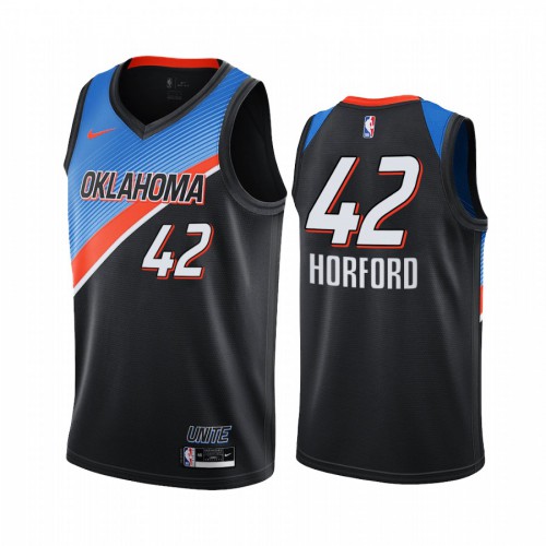 Oklahoma City Thunder #42 Al Horford Black Youth Swingman 2020-21 City Edition Jersey Youth