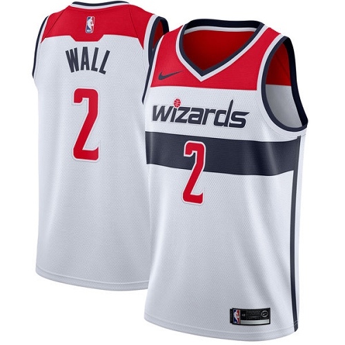 Washington Wizards #2 John Wall White Youth Swingman Association Edition Jersey Youth