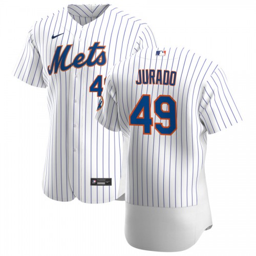 New York New York Mets #49 Ariel Jurado Men's White Home 2020 Authentic Player Jersey Men's