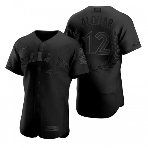 Toronto Toronto Blue Jays #12 Roberto Alomar Men's Black MVP Limited Player Edition Jersey Men's