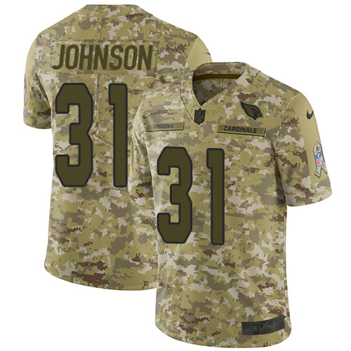 Arizona Cardinals #31 David Johnson Camo Men's Stitched Limited 2018 Salute to Service Jersey Men's