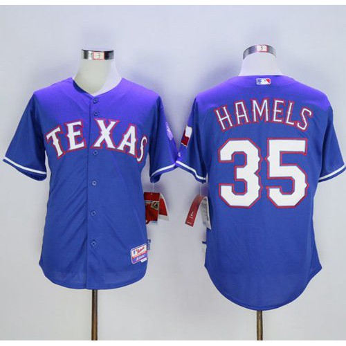 Texas Rangers #35 Cole Hamels Blue Cool Base Stitched Jersey Men's