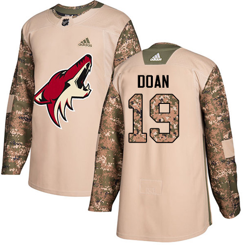 Adidas Arizona Coyotes #19 Shane Doan Camo Authentic 2017 Veterans Day Stitched Jersey Men's