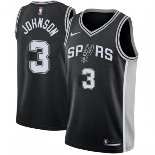 San Antonio Spurs #3 Keldon Johnson Black Womens Swingman Icon Edition Jersey Womens