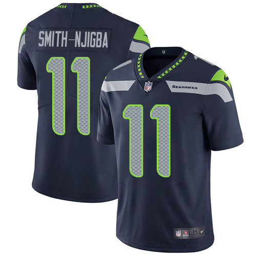 Seahawks #11 Jaxon Smith-Njigba Steel Blue Team Color Youth Stitched Vapor Untouchable Limited Jersey
