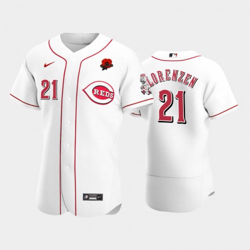 Cincinnati Cincinnati Reds #21 Michael Lorenzen Men's Authentic 2021 Memorial Day Jersey - White Men's