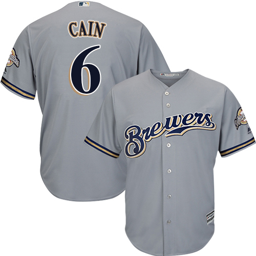 Milwaukee Brewers #6 Lorenzo Cain Grey Cool Base Stitched Youth Jersey Youth