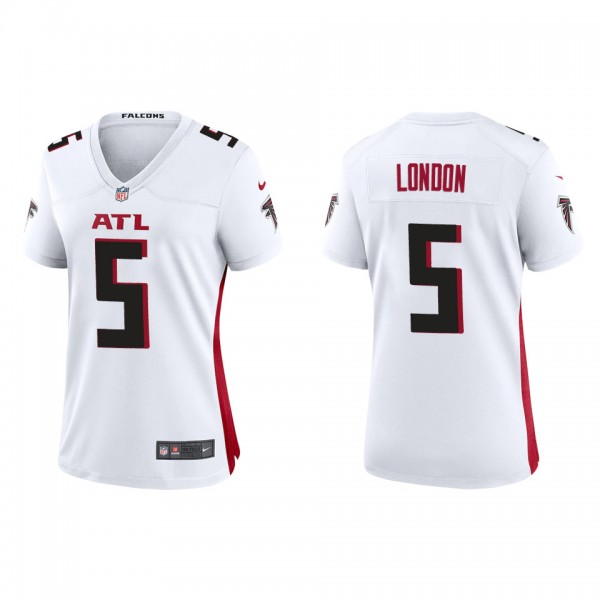 Women Atlanta Falcons #5 Drake London White Vapor Untouchable Limited Stitched Jersey