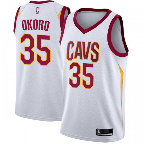 Cleveland Cavaliers #35 Isaac Okoro White Swingman Association Edition Jersey Mens