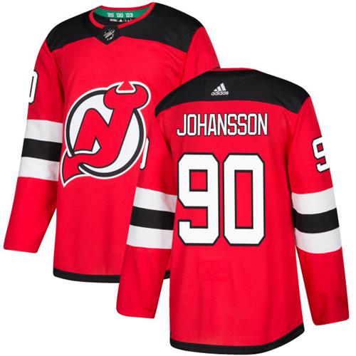 Adidas New Jersey Devils #90 Marcus Johansson Red Home Authentic Stitched Jersey Men's