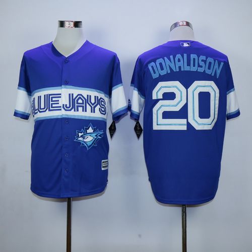 Toronto Blue Jays #20 Josh Donaldson Blue Exclusive New Cool Base Stitched Jersey Men's