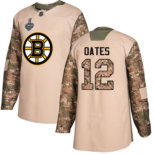 Adidas Boston Bruins #12 Adam Oates Camo Authentic 2017 Veterans Day Stanley Cup Final Bound Stitched Jersey Men's