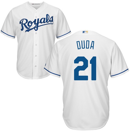 Kansas City Royals #21 Lucas Duda White Cool Base Stitched Youth Jersey Youth